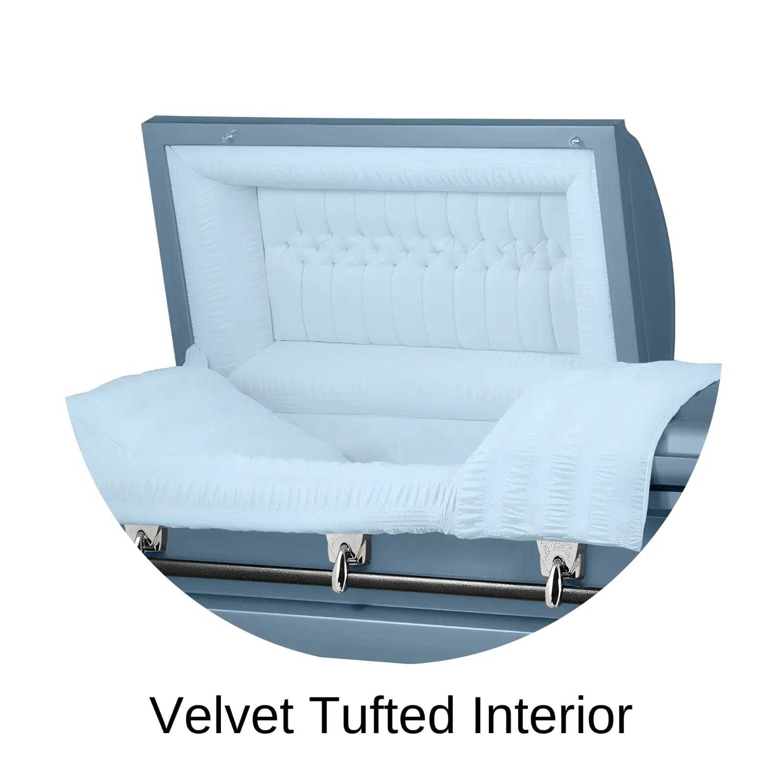 Velvet Tufted Head Panel Of Titan Cambridge Series Casket 