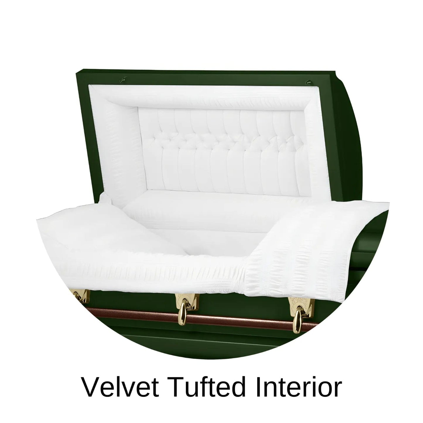 Velvet Tufted Head Panel Of Titan Cambridge Series Casket 