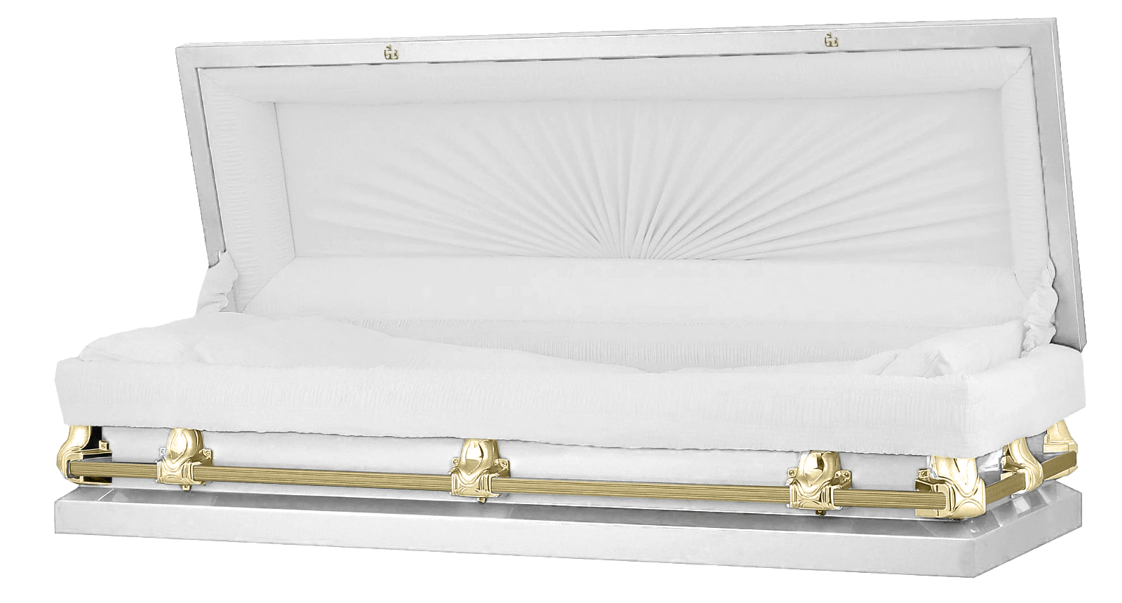 Only 1 498 Titan Full Couch Orion Series White Gold Steel Casket only-1-498-titan-full-couch-orion-series-white-gold-steel-casket